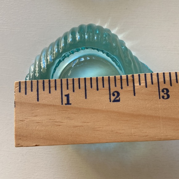 Recycled Acqua Glass Seashells Tea Light Candle Votives 3 nautical coastal - Picture 11 of 12